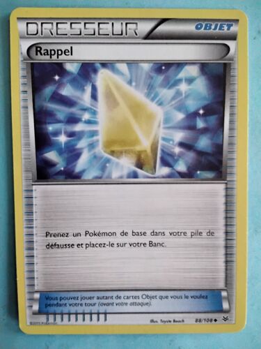 Carte Pokémon : Dresseur Objet - Rappel