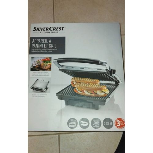 Appareil a panini et croque monsieur marque silver Crest