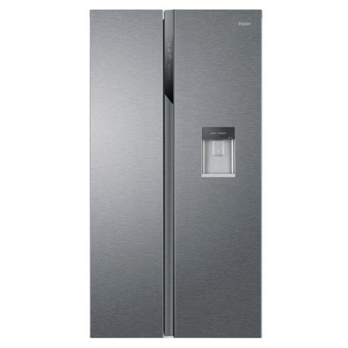 Réfrigérateur-congélateur Haier HSR3918EWPG - side-by-side avec distributeur d'eau - 90.8x64.7x177.5 cm (lxpxh) - 521 litres - classe E - argent