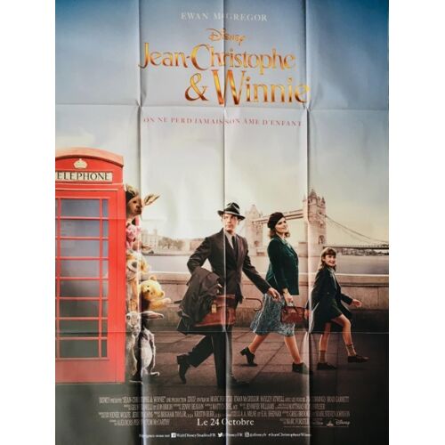 Jean-Christophe & Et Winnie / Walt Disney - Affiche Originale De Cinéma - Format 120x160 Cm - Un Film De Marc Forster Avec Jean-Claude Donda, Patrick Prejean, Wahid Lamamra - Année 2018