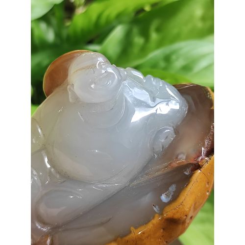 Bouddha Agate Minéraux, Pierre Naturelle, Artisanat Fait Mains