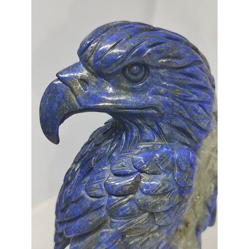 Xl Aigle Condor Lapis Lazuli Bleue Et Pyrite, Sculpture Artisanale Minéraux Naturels