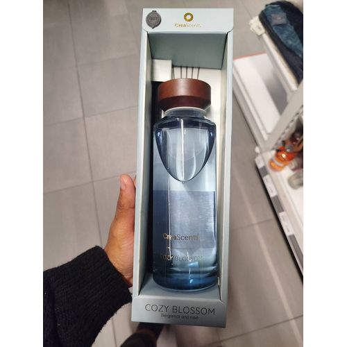 Bouteille verre teinté 500ml essence oil, COZY BLOSSOM Bergamot and rose