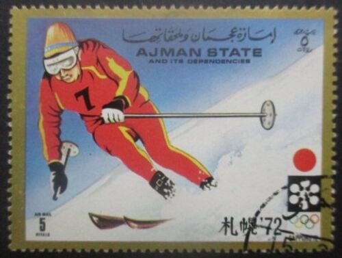 Ajman Jeux Olympiques De Sapporo 1972 Oblitéré