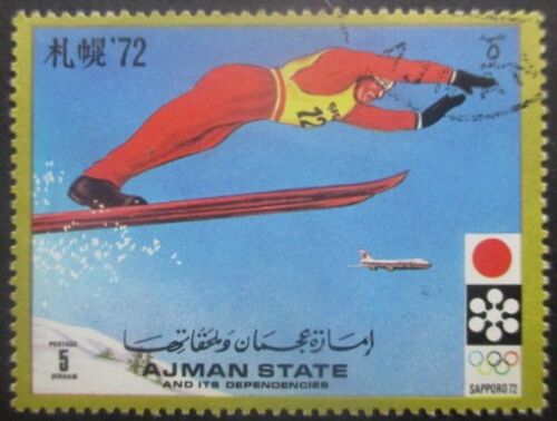 Ajman Jeux Olympiques De Sapporo 1972 Oblitéré