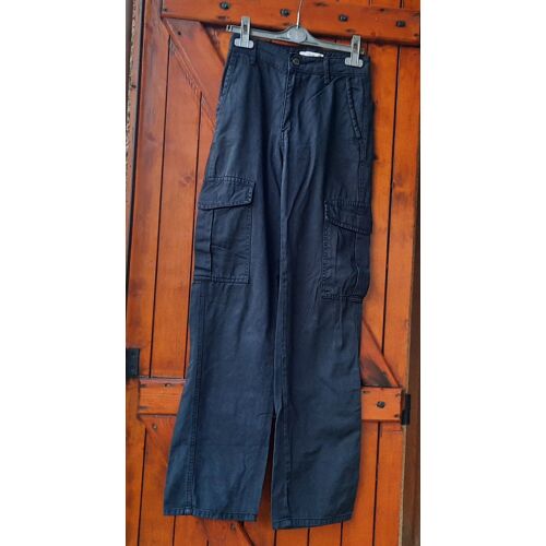 Pantalon Cargo Noir, Fille, Taille 32