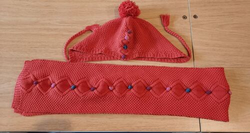 Ensemble Bonnet Et Écharpe Rouge 18/24 Mois
