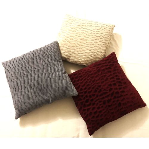 3 Coussins Déhoussables 40 X 40 Cm