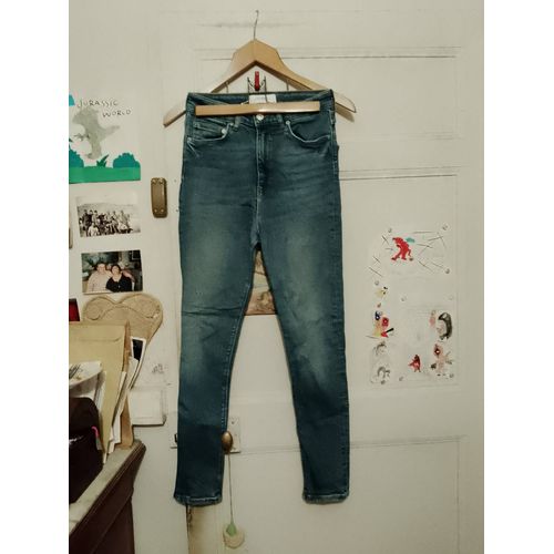Pantalon Jean Bleu Clair 32 Xxs Zara Woman.