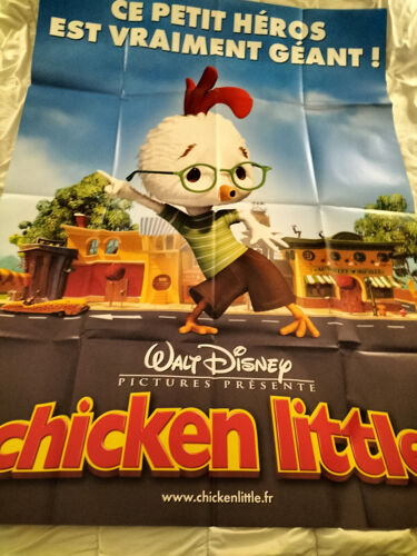 Chicken Little - Véritable Affiche De Cinéma - État Neuf, Jamais Affichée. Dimensions 120x160 Cm - Film De Mark Dindal, Avec Les Voix De Zach Braff, Joan Cusack - Animation - Poster - Année 2005