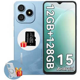 Smartphone Blackview WAVE 9C 6.56" 12Go+128Go Téléphone Portable 4G - Bleu