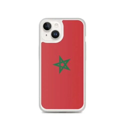 Coque Téléphone ¿ Drapeau du Maroc ¿ Compatible iPhone 14 ¿ Étui Souple ¿ Résistant et Antichoc - Silicone - Pixelforma