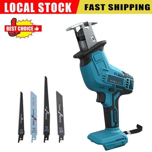 Scie alternative, vitesse variable 0-3500 tr/min, scie à bois électrique sans fil, pour la coupe de PVC, la coupe de métal, 3 lames de scie