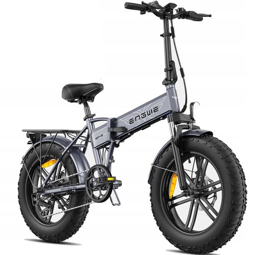 Vélo Électrique Pliable 20 Pouces - Engwe Ep-2 Boost - Batterie 48 V 13 Ah - 45 Km/H - Autonomie 100 Km - Avec Suspension Avant - Vélo Hybride À Pneus Larges - Gris