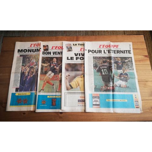 Lot Journaux L'Équipe France 98 Et Euro 2000