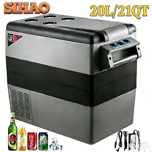 Réfrigérateur de voiture - grande capacité20L-SIHAO-Double Zone-20 °C à 20 °C Réglable-45W,0.2kw.h/24h Sihao