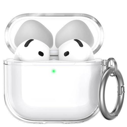 Coque pour AirPods 4 Femme Homme, Étui en TPU pour AirPods 4ème Génération Supportant Recharge USB-C et Recharge sans Fil (Transparent)
