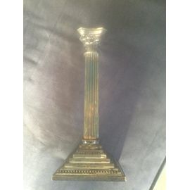 Ensemble de deux chandeliers métal argenté