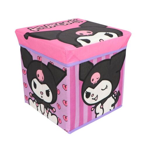 Pouf Coffre De Rangement À Jouets Kuromi Chambre Enfant Banc Malle Hello Kitty