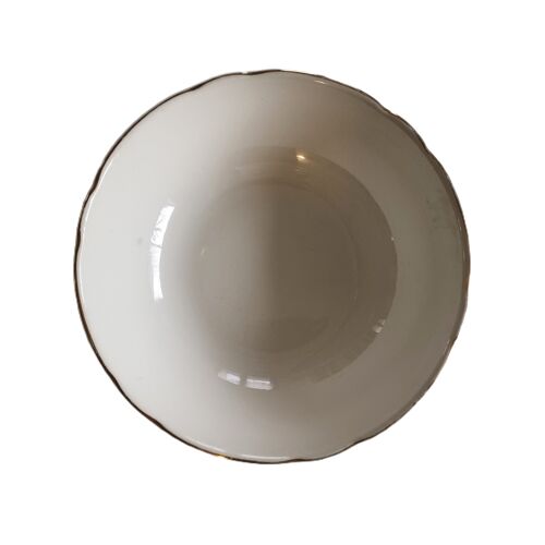 Plat Rond Creux Villeroy & Boch Vintage Tons Crème Et Doré Tbe
