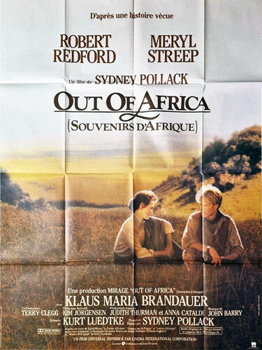 Out Of Africa (Souvenirs D Afrique) - Véritable Affiche De Cinéma Pliée - Format 120x160 Cm - De Sydney Pollack Avec Meryl Streep, Robert Redford, Klaus Maria Brandauer - 1985
