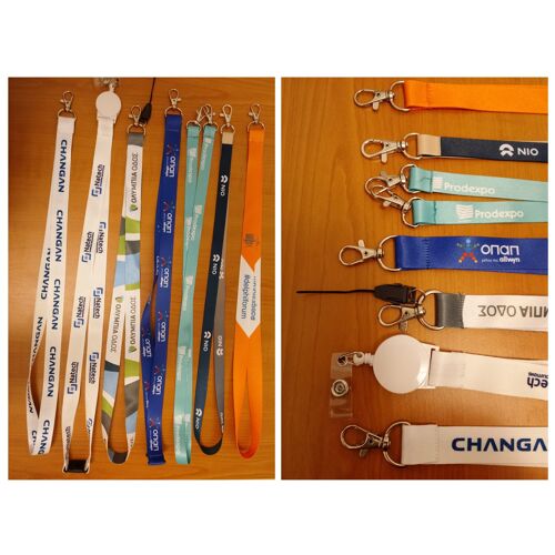 Lot 7 Lanières Tour De Cou, Badge, Lanyard Publicitaire