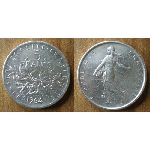 France 5 Francs 1964 Semeuse Piece Argent Frcs Frs Frc
