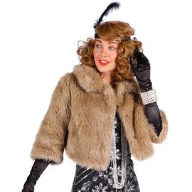 Veste Imitation Fourrure Charleston Brun Femme