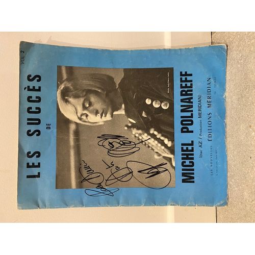 Partitions Très Rares : "Les Succès De Michel Polnareff" Dédicacées Par L'Artiste - 1966. Editions Méridian.