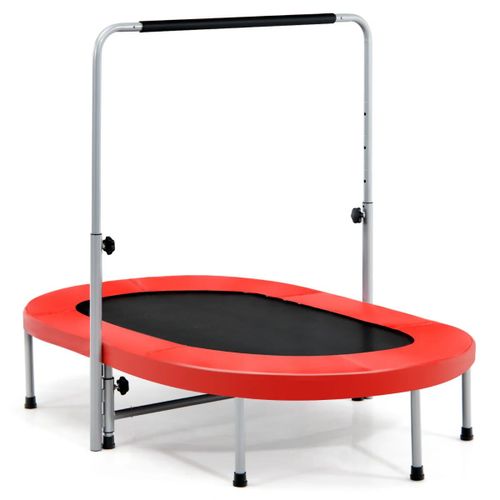 Trampoline Pliable Pour 2 Enfants 154 X 89 X 92-132 Cm Sécurité Renforcée Ambiance Conviviale En Acier Pvc Rouge Helloshop26 20_0014515