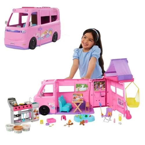 Barbie - Camping Car de Rêve - plus de 60 accessoires - Barbie - HRJ78
