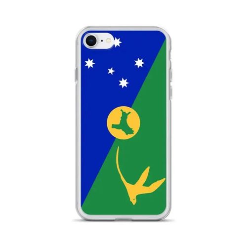 Coque Téléphone ¿ Drapeau île Christmas ¿ Compatible iPhone 8 ¿ Étui Souple ¿ Résistant et Antichoc - Silicone - Pixelforma