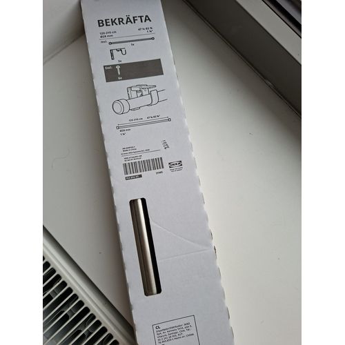 Bekräfta Set Tringle À Rideaux, Nickelé, 120-210 Cm 28 Mm