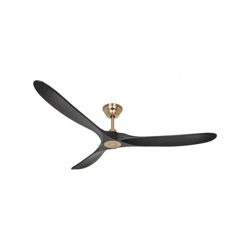 Ventilateur de plafond CasaFan 318032 ECO GENUINO 180 cm moteur en laiton brossé/pales noir mat