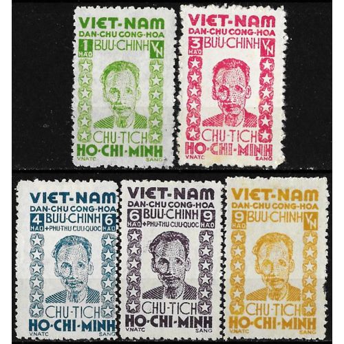 Indochine / Vietnam, Guerre D'Indépendance 1946, Beaux Timbres Neufs** Général Ho Chi Minh, 1ers Timbres Émis Par Les Forces Indépendantistes Du Général Ho Chi Minh.