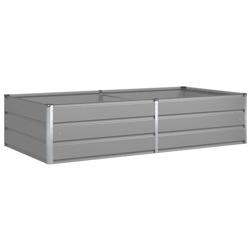 Vidaxl Jardinière Gris Clair 195 X 100 X 45 Cm Acier Galvanisé