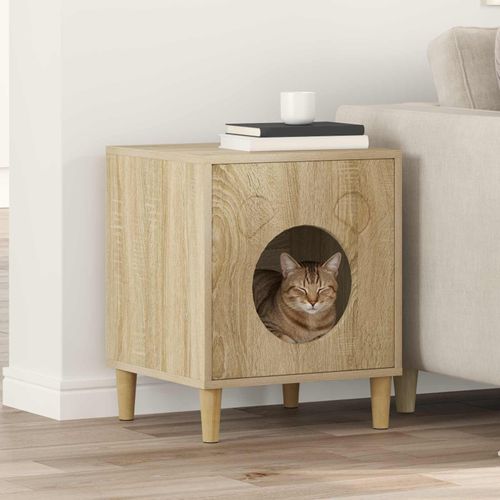 Vidaxl Maison Pour Chat Sonoma 42,5 X 40 X 53 Cm Bois D'ingénierie