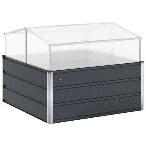 Vidaxl Jardinière Anthracite 100 X 100 X 77 Cm Acier Galvanisé
