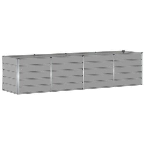 Vidaxl Jardinière Gris Clair 240 X 80 X 75 Cm Acier