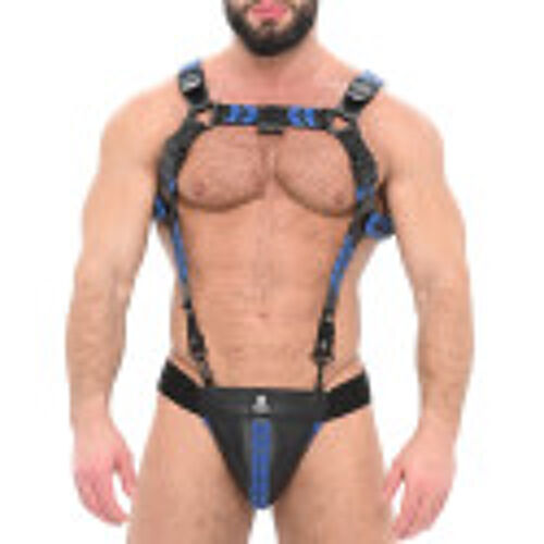 Sparta's Harness Ensemble Jock Et Harnais Katerpillar Noir-Bleu