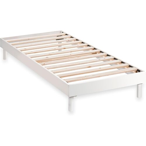 BLUE MOON Sommier Eco Easykit Blanc 90x190 12 Lattes Larges Hauteur 27cm Montage Rapide et Simple
