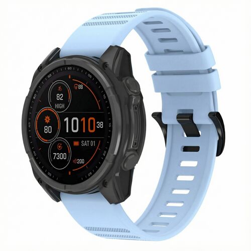 Imoshion Bracelet Quickfit® Stripe En Silicone Connexion Garmin 22 Mm Bleu Clair