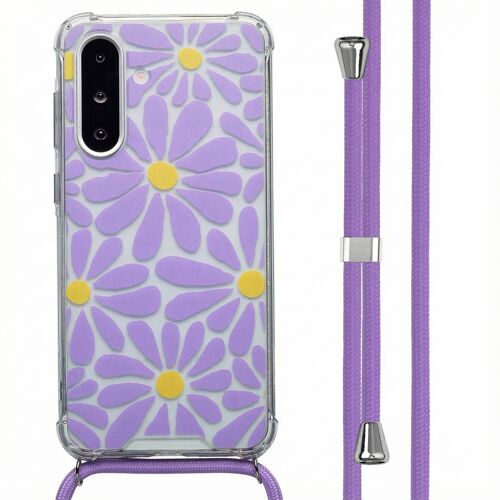 imoshion Coque Design avec cordon Samsung Galaxy A36 Tropical Violet Flowers Connect