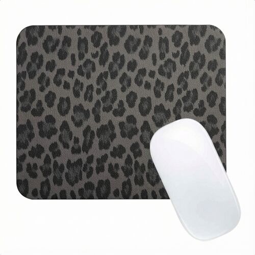 Selencia Sabi Tapis de Souris en Similicuir imprimé panthère 20 x 24 cm Midnight Black