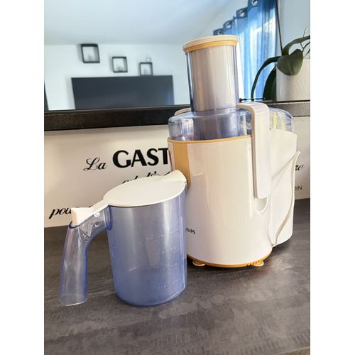 Philips HR1858 - Centrifugeuse - 2 litres - 650 Watt - Blanc brillant avec des accents gris et rouge