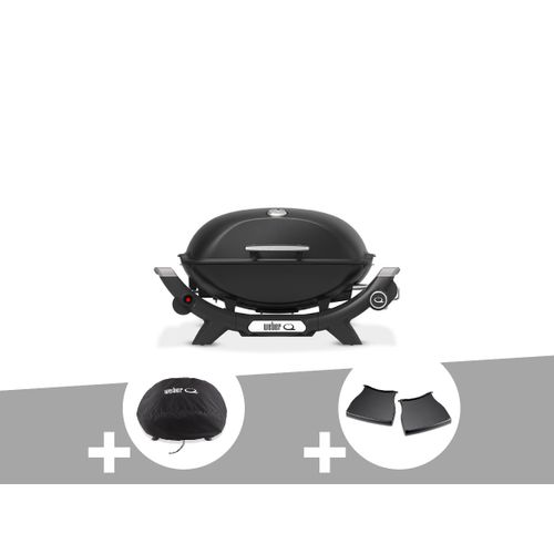 Barbecue à gaz Q 2100N noir + Housse + Plan de travail - Weber