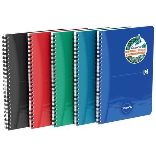Oxford Pack 5 Office Cahier À Spirale Oceanis A5 Pp Ligné Assortis