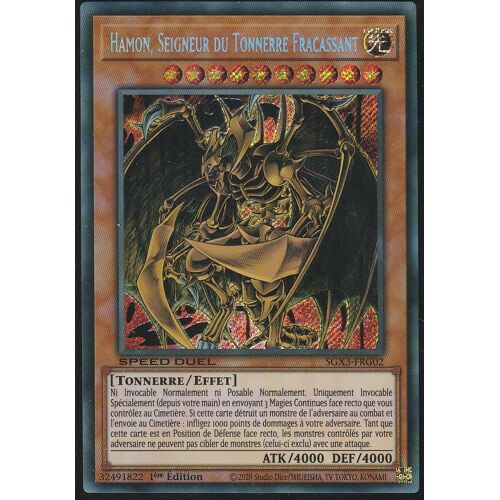 Carte Yu-Gi-Oh - Hamon Seigneur Du Tonnerre Fracassant - Sgx3-Frg02 -Secrète-Rare -