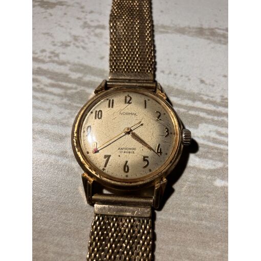 Montre Mécanique Endura 17 Rubis - Vintage - Vendue Pour Pièces - Boîtier Doré