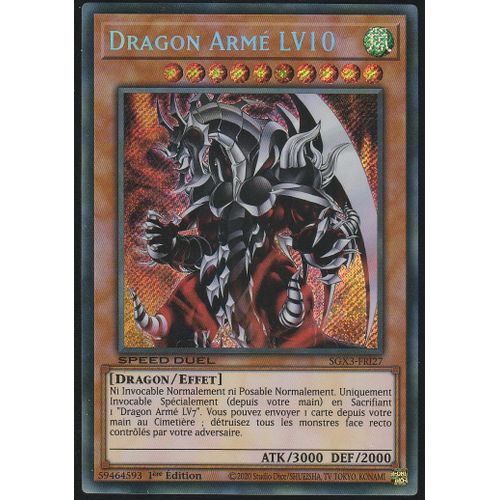 Carte Yu-Gi-Oh - Dragon Armé Lv10 - Sgx3-Fri127 - Secrète-Rare